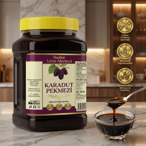 Geleneksel Köy Karadut Pekmezi 950 gr (katkısız)