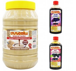 ENFES ÜÇLÜ - BOZKIR BEYAZ 2900 GR- ÜZÜM PEKMEZİ 950GR- DUT PEKMEZİ 950 GR