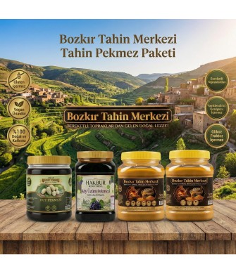 Ata Tohum Altın Susam Tahin Kavrulmuş 2 adet 930 gr & Köy Üzüm ve Dut Pekmezi 950gr Ata Tohum Altın Susam Tahin Kavrulmuş 2 adet 930 gr & Köy Üzüm ve Dut Pekmezi 950gr