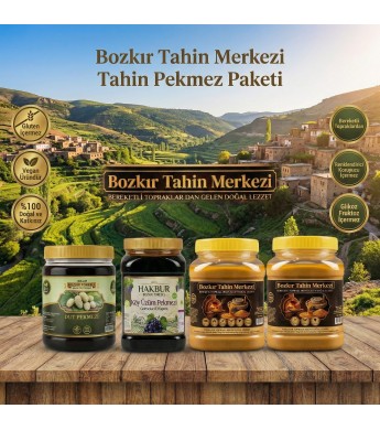 Ata Tohum Altın Susam Tahin Kavrulmuş 2 adet 930 gr & Köy Üzüm ve Dut Pekmezi 950gr Ata Tohum Altın Susam Tahin Kavrulmuş 2 adet 930 gr & Köy Üzüm ve Dut Pekmezi 950gr