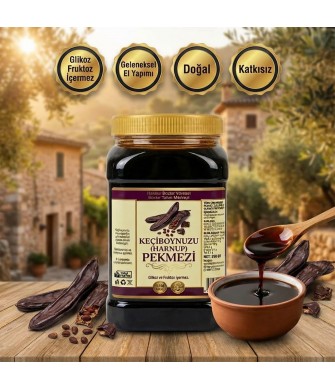 Geleneksel Keçiboynuzu (Harnup) Köy Pekmezi 950 gr (Katkısız&Glikoz içermez) Geleneksel Keçiboynuzu (Harnup) Köy Pekmezi 950 gr (Katkısız&Glikoz içermez)