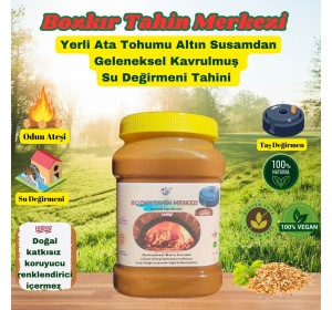 Bozkır Tahin Merkezi Yerli Ata Tohumu Altın Susam Su Değirmeni Tahini Kavrulmuş 930 gr Vegan (doğal&katkısız)