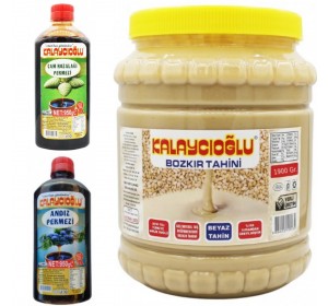 ŞİFA PAKETİ - BOZKIR BEYAZ TAHİN 1900GR - KOZALAK PEKMEZİ 950 GR - ANDIZ PEKMEZİ 950 GR