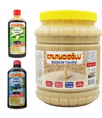 ŞİFA PAKETİ - BOZKIR BEYAZ TAHİN 1900GR - KOZALAK PEKMEZİ 950 GR - ANDIZ PEKMEZİ 950 GR