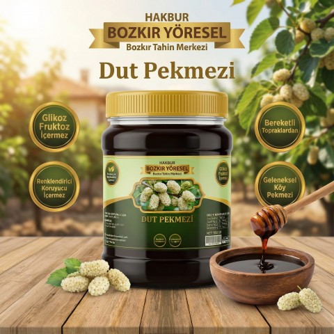 Bozkır Tahin Merkezi Geleneksel Köy Dut Pekmezi 950 gr (doğal&katkısız)