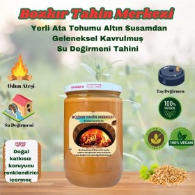Bozkır Tahin Merkezi Yerli Ata Tohumu Altın Susam Su Değirmeni Tahini Kavrulmuş 600 gr Vegan (doğal& katkısız)