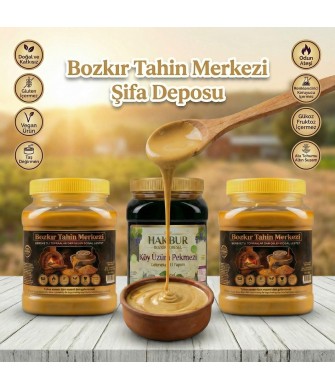 Ata Tohum Altın Susam Tahin 930 gr(2adet)&Köy Üzüm Pekmezi 950gr(doğal&katksız) Ata Tohum Altın Susam Tahin 930 gr(2adet)&Köy Üzüm Pekmezi 950gr(doğal&katksız)