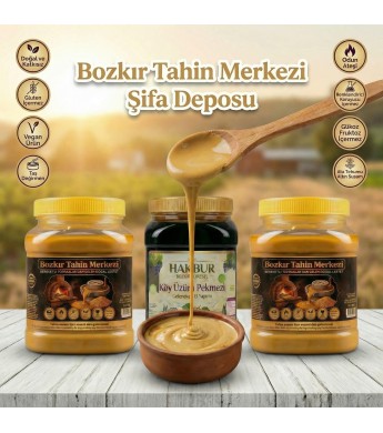 Ata Tohum Altın Susam Tahin 930 gr(2adet)&Köy Üzüm Pekmezi 950gr(doğal&katksız) Ata Tohum Altın Susam Tahin 930 gr(2adet)&Köy Üzüm Pekmezi 950gr(doğal&katksız)