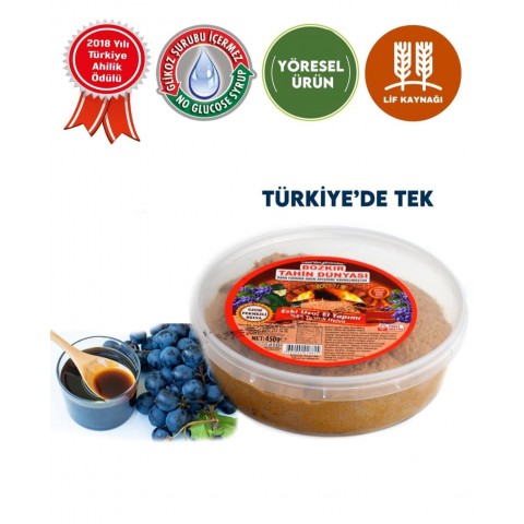 Bozkır Tahin Dünyası El Yapımı Eski Usül üzüm pekmezli Helva 450 Gr.