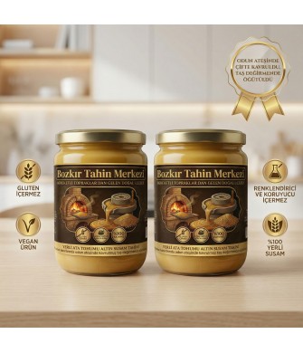 Ata Tohumu Altın Susam Kavrulmus Tahin 600 Gr X 2adet (taş değirmen&katkısız)