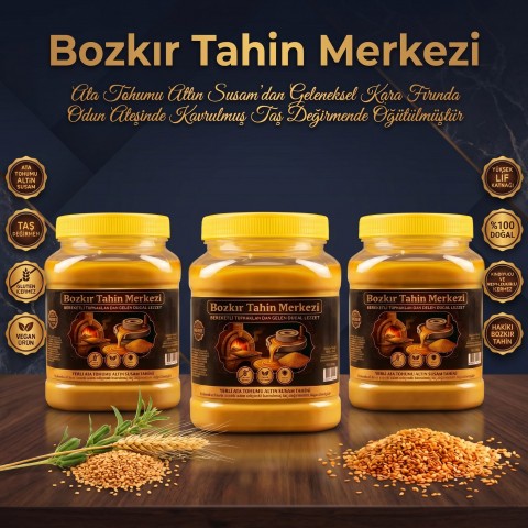 Ata Tohum Altın Susam Kavrulmuş Tahin 930 gr X 3 adet (doğal&vegan)
