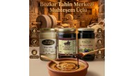 Muhteşem üçlü Beyaz tahin 600gr Üzüm ve Keçiboynuzu Pekmezi 800gr (doğal&katkısız)