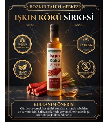 Bozkir Tahin Merkezi Işkın Kökü Sirkesi 500ml (fermente&katkısız)