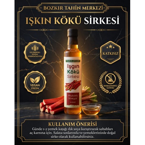 Bozkir Tahin Merkezi Işkın Kökü Sirkesi 500ml (fermente&katkısız)
