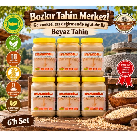 Bozkır Tahin Merkezi Doğal Beyaz Taş Değirmen Tahin 935 6 ADET