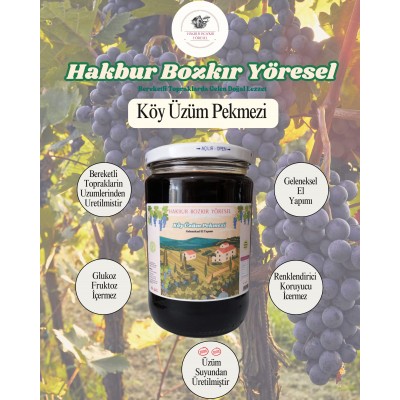 Bozkır Tahin Merkezi Üzüm Köy Pekmezi 800 gr (Doğal&katkısız) Bozkır Tahin Merkezi Üzüm Köy Pekmezi 800 gr (Doğal&katkısız)