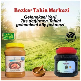 Bozkır tahin Merkezi Yerli Altın susam tahini 930 Gr & Köy Üzüm Pekmezi 950 Gr (doğal& katkısız)