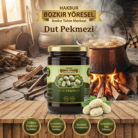 Bozkır Tahin Merkezi Geleneksel Köy Dut Pekmezi 800gr (doğal&katkısız)