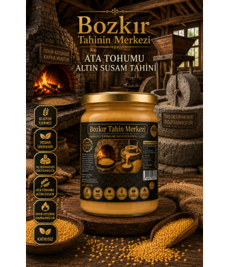Ata Tohumu Altın Susam Taş Değirmeni Tahini Kavrulmuş 600 gr 