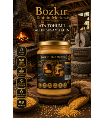 Ata Tohumu Altın Susam Taş Değirmeni Tahini Kavrulmuş 600 gr 