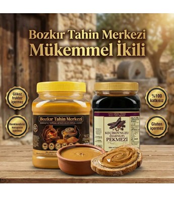 Ata Tohum Altın Susam Kavrulmuş Tahin 930 gr- Geleneksel Keçiboynuzu Pekmezi 950 gr Ata Tohum Altın Susam Kavrulmuş Tahin 930 gr- Geleneksel Keçiboynuzu Pekmezi 950 gr