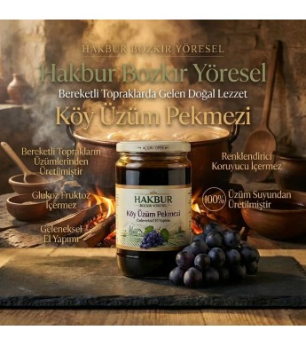 Geleneksel Ev Yapım Köy Üzüm Pekmezi 800 gr (katkısız)