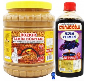 SÜPER İKİLİ- KEPEKSİZ BOZKIR TAHİN 1900 GR - ÜZÜM PEKMEZİ 950 GR