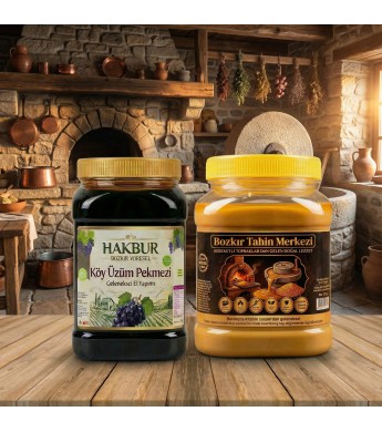 Ata Tohum Altın susam tahini 930 Gr & Köy Üzüm Pekmezi 950 Gr (vegan& katkısız) Ata Tohum Altın susam tahini 930 Gr & Köy Üzüm Pekmezi 950 Gr (vegan& katkısız)