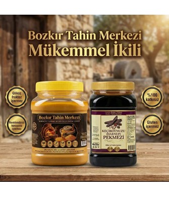 Ata Tohum Altın Susam Kavrulmuş Tahin 930 gr- Keçiboynuzu Pekmezi 950 gr Ata Tohum Altın Susam Kavrulmuş Tahin 930 gr- Keçiboynuzu Pekmezi 950 gr